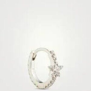 STUNNING MARIA TASH GOLD & DIAMOND SINGLE STAR ETERNITY HOOP/HUGGIE
